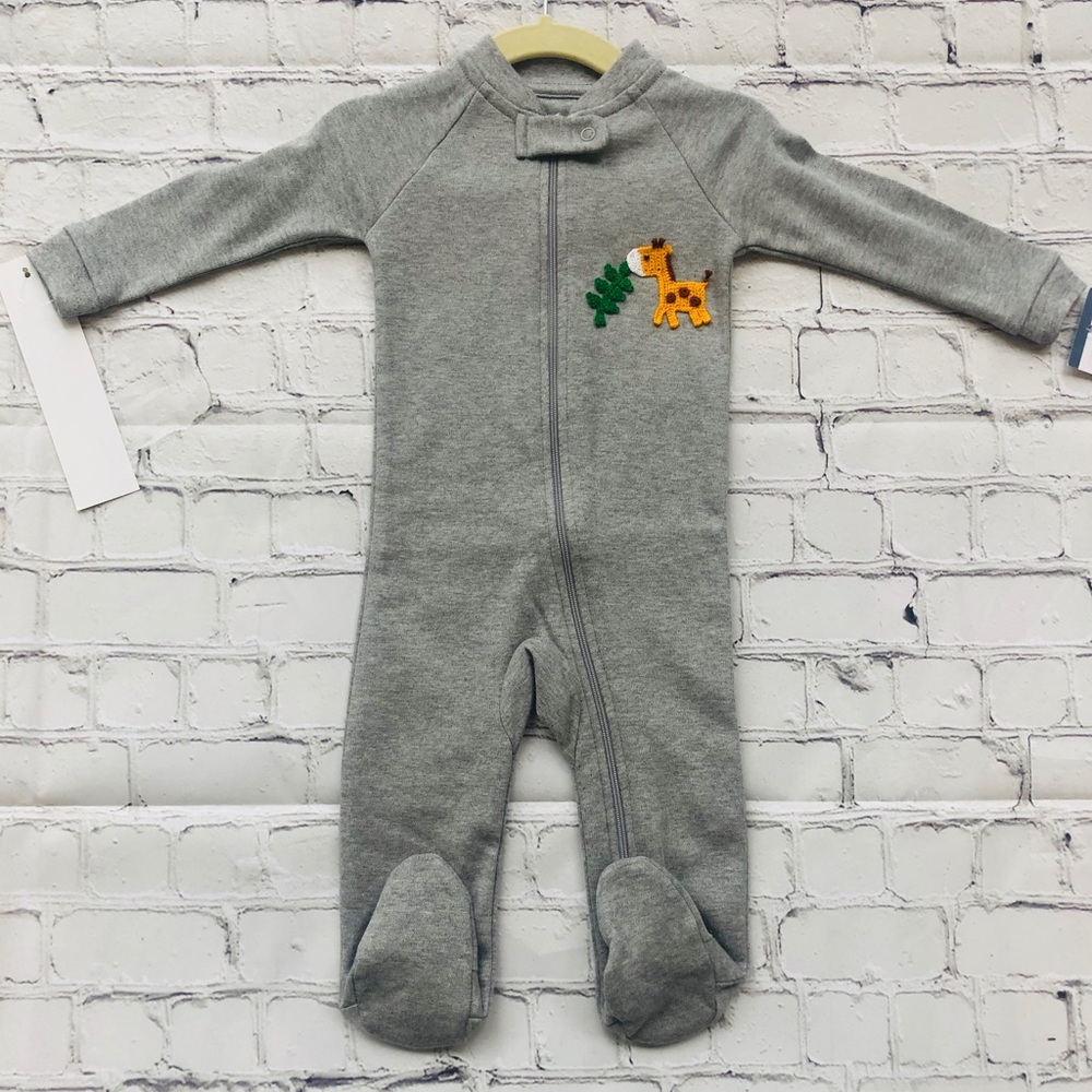 Unisex 6-9m gray custom footie